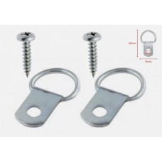 Zinc D Rings with Screws Pair